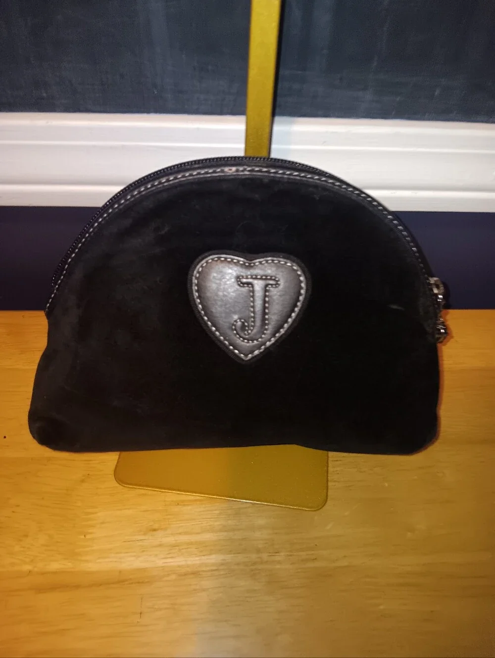 Juicy Couture Vintage Y2k Velour Zippy Cosmetics Bag